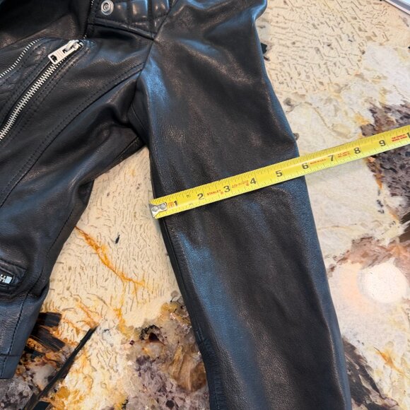 ALLSAINTS CATCH LEATHER BIKER JACKET - Picture 9 of 11